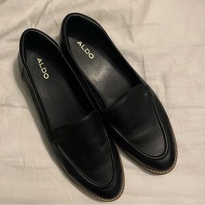 Aldo Black Leather Loafers